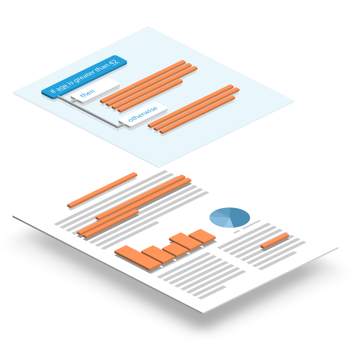 Lexicon document automation mockup on a tablet showing assembled documents